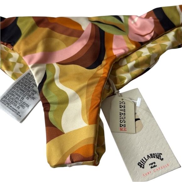 Billabong Return to Paradise Reversible Tanga Bikini Swim Bottoms Small S New - Picture 7 of 9